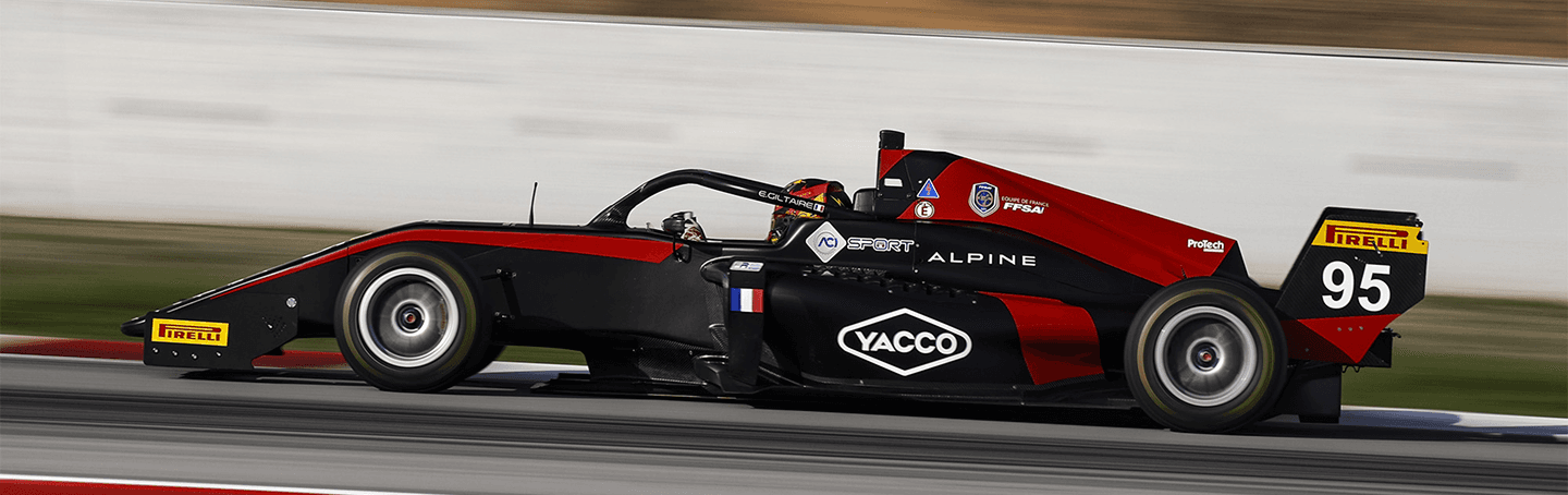 ART Grand Prix Formula Regional car at speed