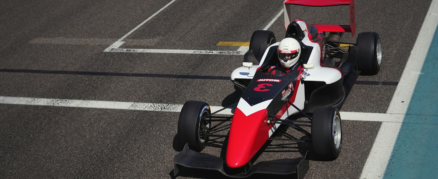 Single-seater racing car on track